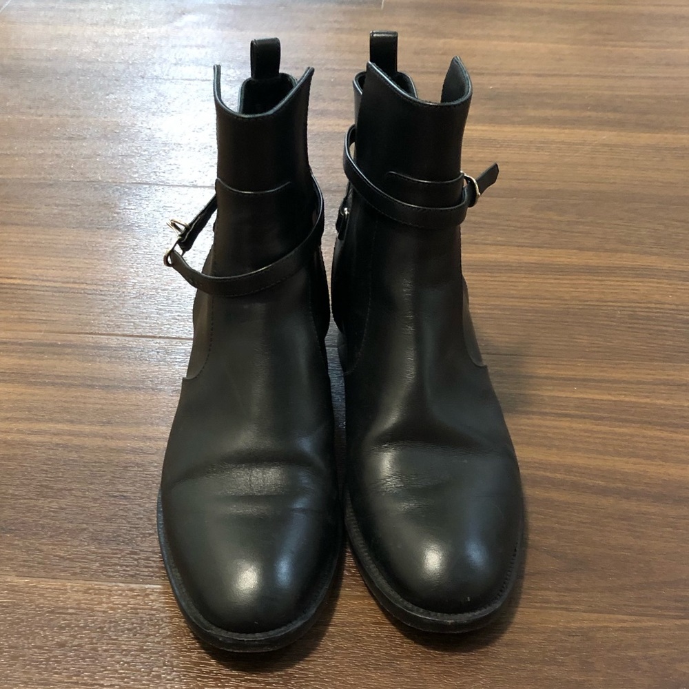 Balenciaga black leather ankle boots